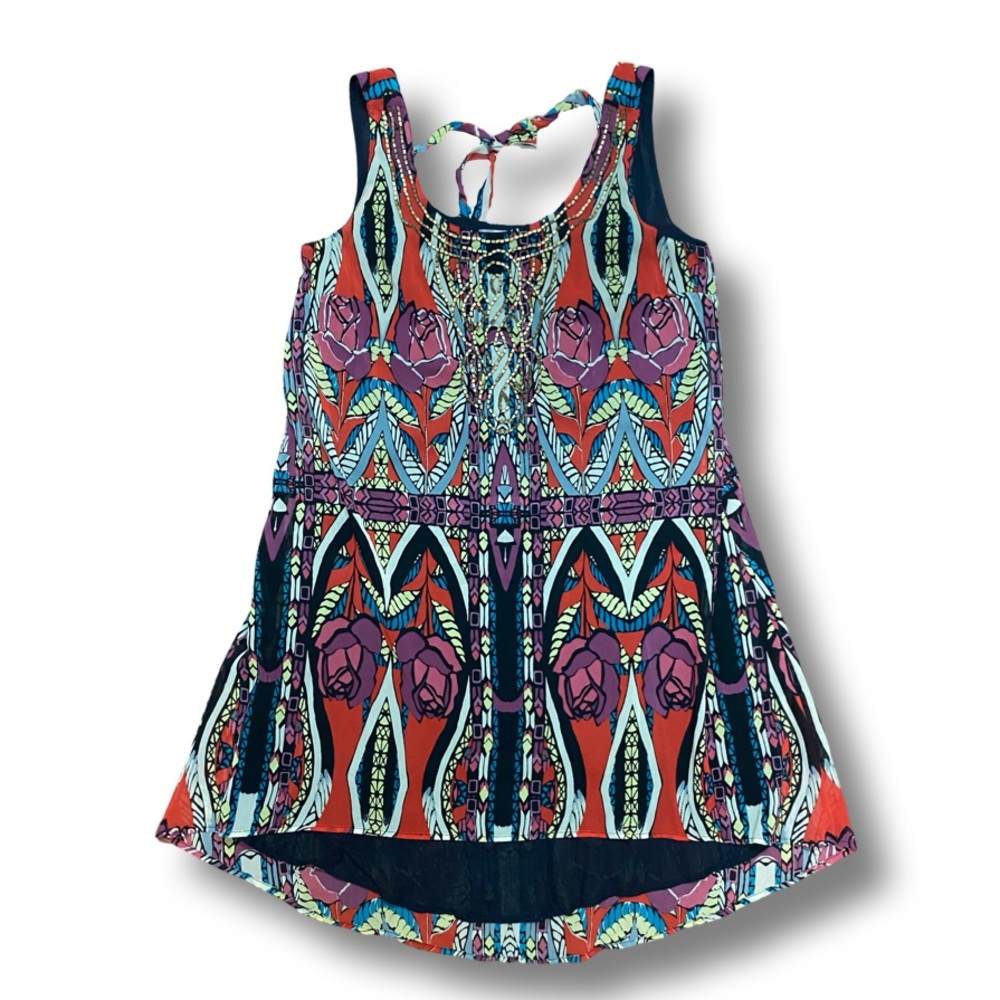 Beaded + Funky Patterned Dress
